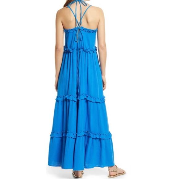BTFL-life Blue Tiered Maxi Dress - Picture 9 of 11